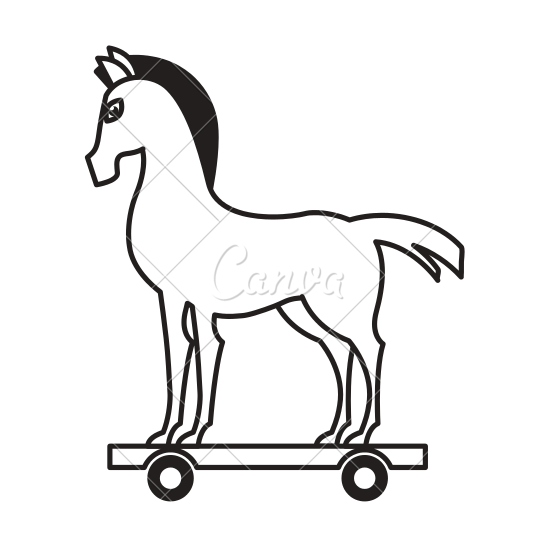 550x550 Trojan Horse Silhouette Icon