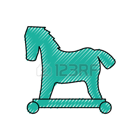 450x450 Black Trojan Horse Computer Virus Icon Vector Royalty Free