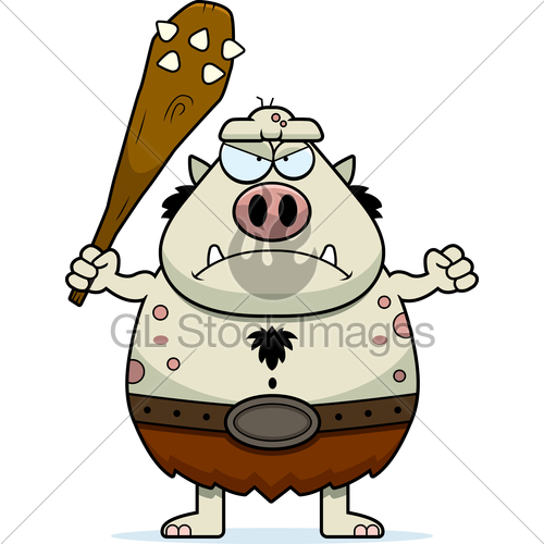 500x500 Angry Cartoon Troll Gl Stock Images