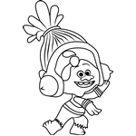150x150 King Peppy From Trolls Coloring Page