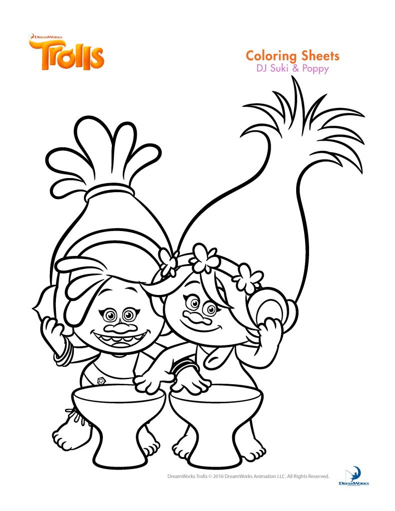 791x1024 Trolls Movie Coloring Pages Movies And Tv Show Coloring Pages