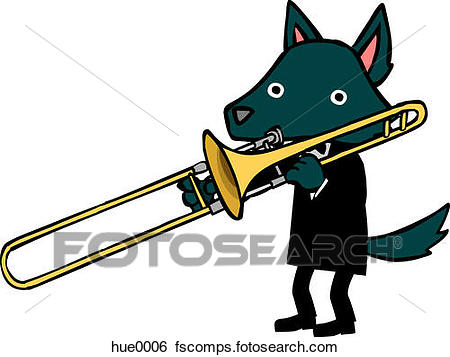 450x357 Stock Illustration Of Illustration Of A Fox Playing A Trombone
