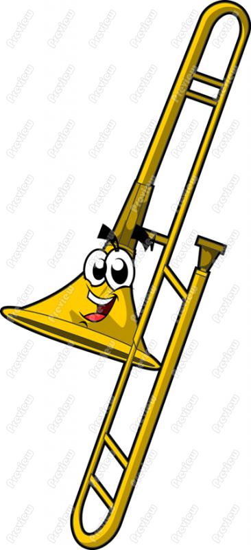 366x800 Trombone Character Clip Art
