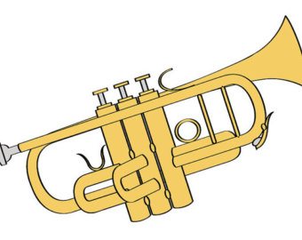 340x270 Trombone Vector Illustration Digital Download Music Clip Art