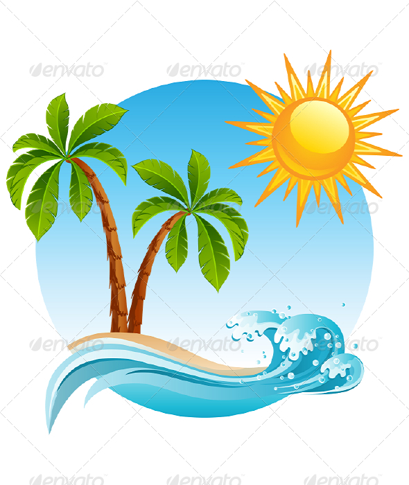 590x700 Beach Clipart Tropical Island