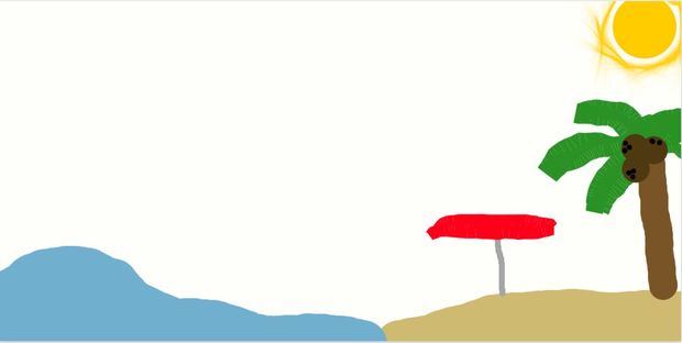 620x312 How To Draw A Tropical Beach On Deviant Art Muro 4 Steps