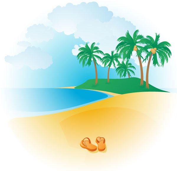 600x580 Beach Clipart