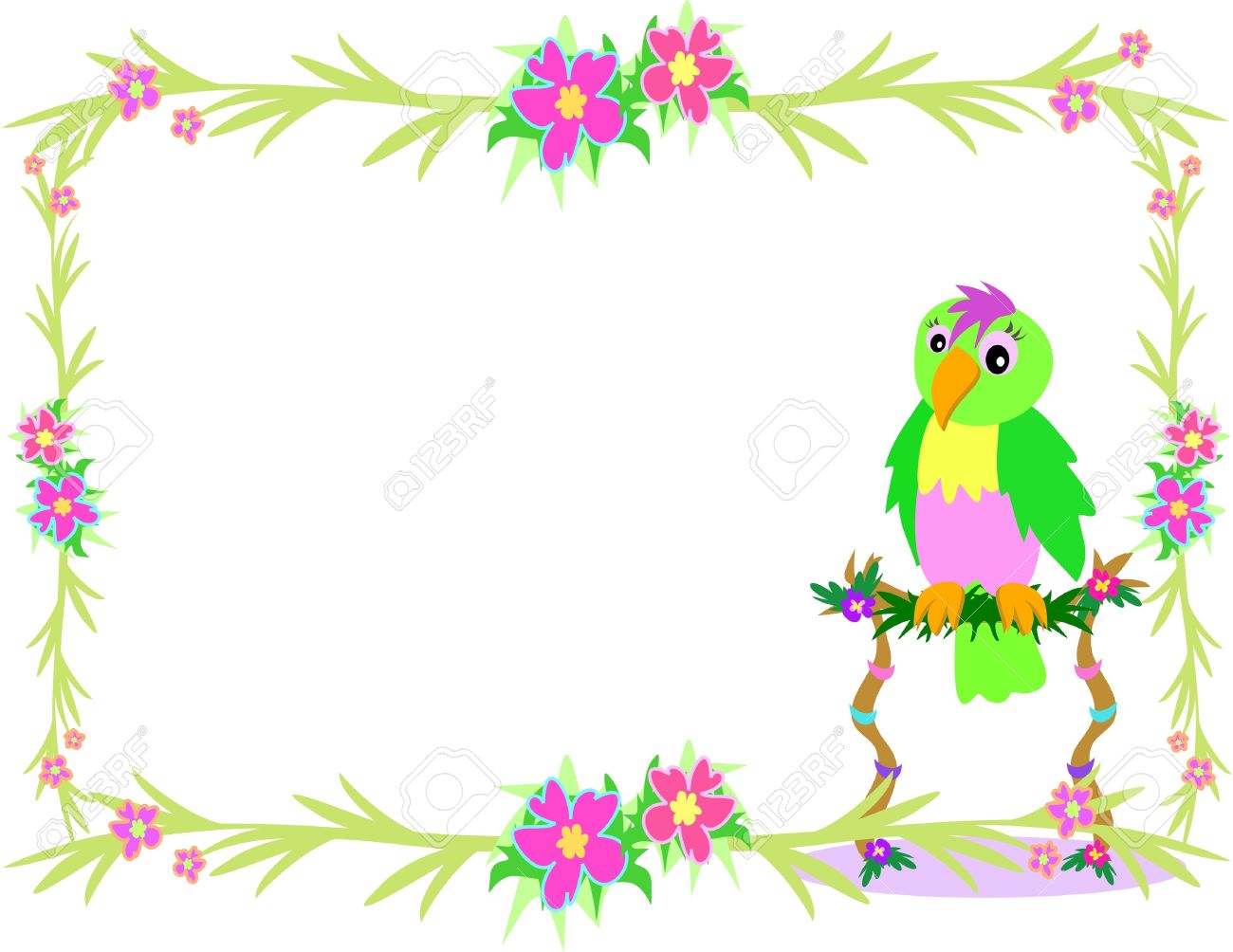 1300x1004 Tropical Clipart Frame
