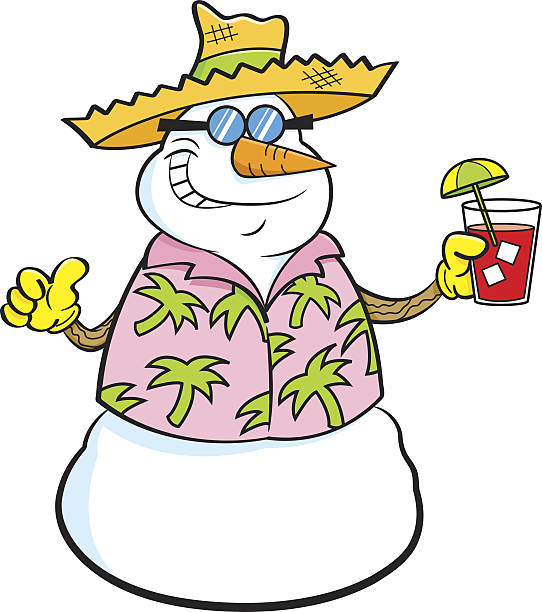 542x612 Tropical Clipart Snowman