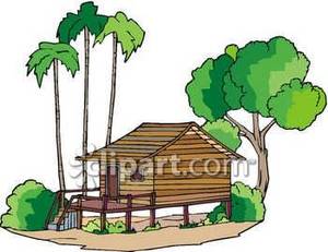 300x231 Hut Clipart Tropical