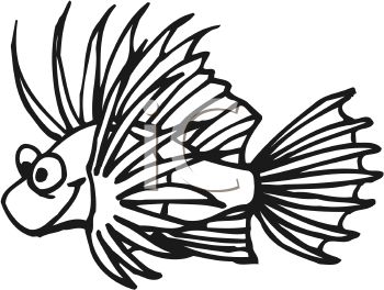 350x264 Image Of Fish Clipart Black And White