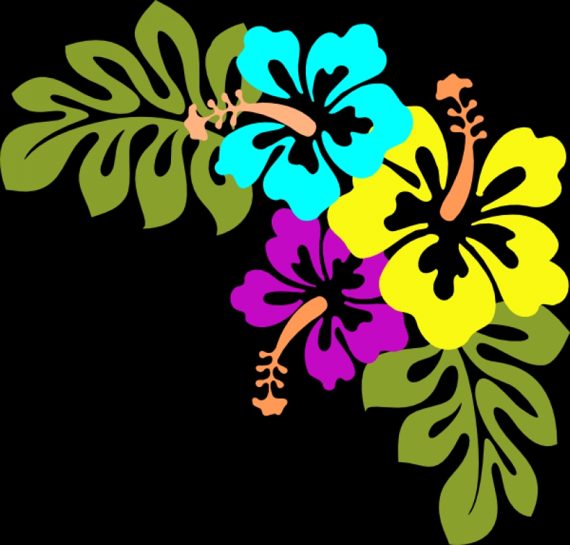 820x783 Tropical Flowers Clip Art Clipart Best