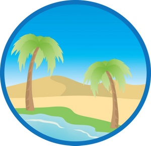 300x289 Tropical Island Clipart Image