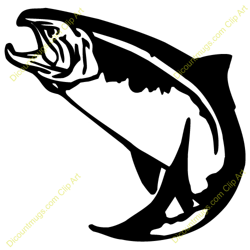 500x500 Trout Clipart Silhouette