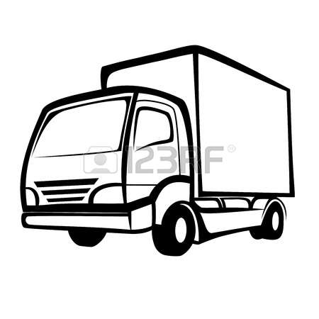 450x450 Delivery Van Clipart Black And White