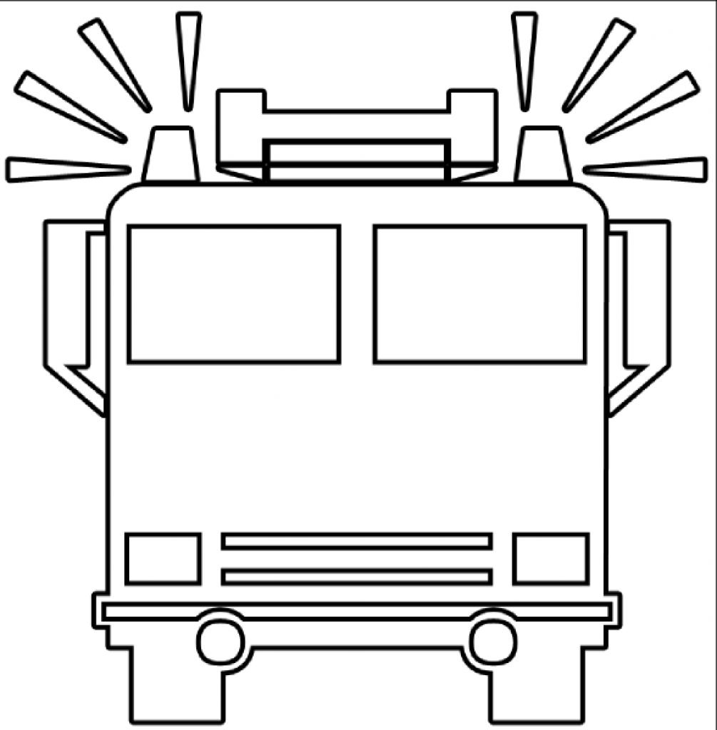1005x1024 Best Hd Fire Truck Clipart Black And White Free Drawing