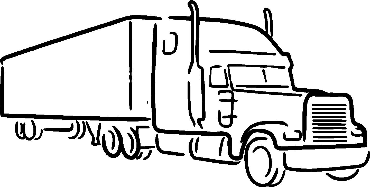 1440x728 Semi Truck Clipart Black And White Clipart Pie Cliparts 3