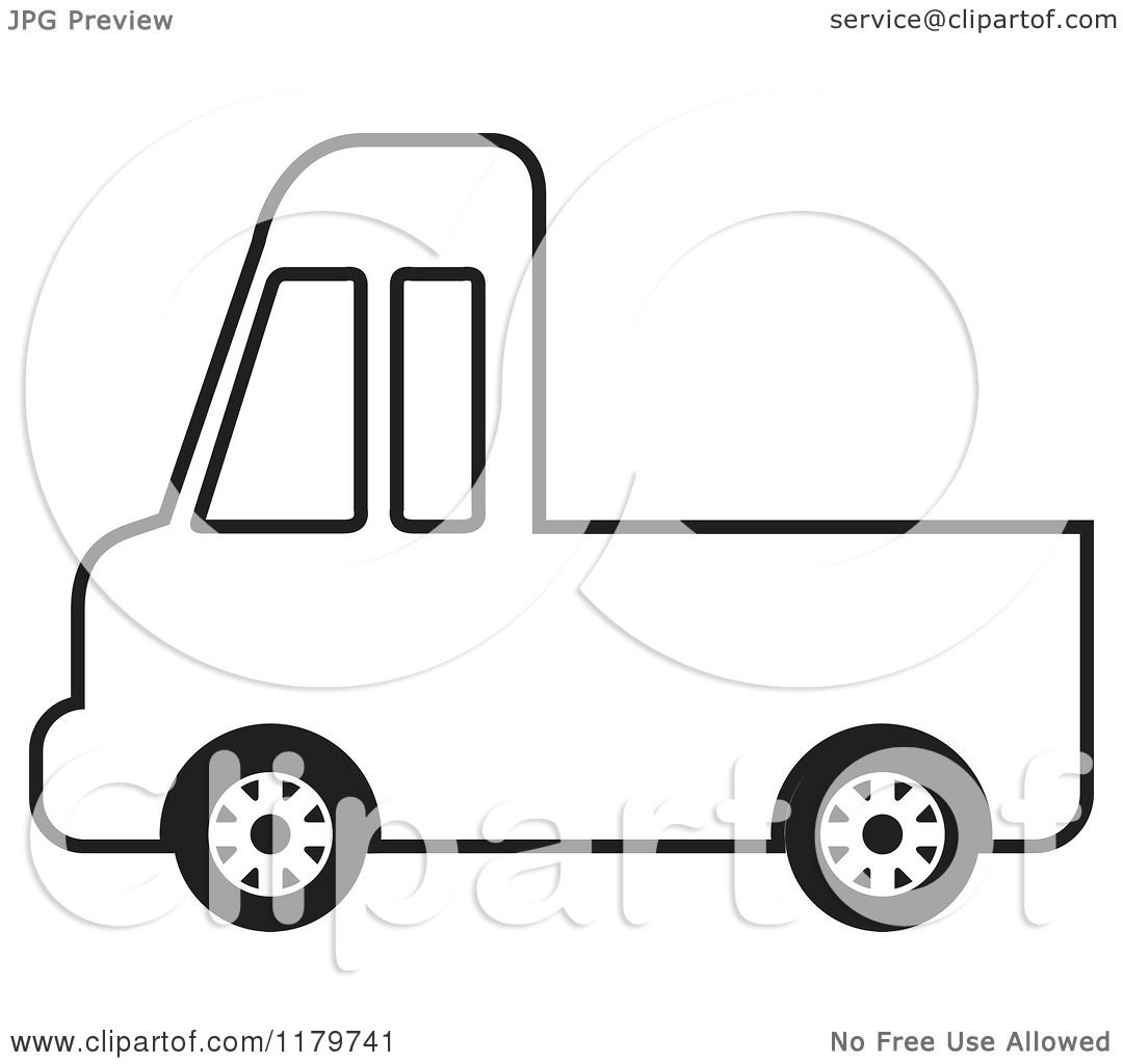 1080x1024 Clipart Of A Black And White Delivery Truck