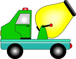 300x231 Cement Mixer Clipart Image