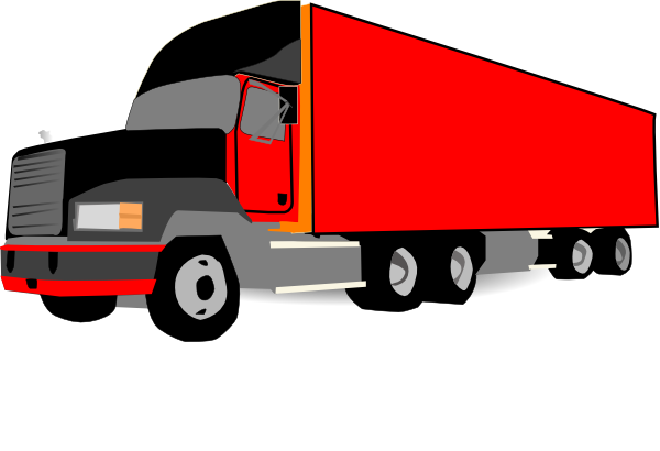 600x410 Truck 18 Wheeler Trucker Clip Art