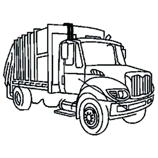 600x600 Garbage Truck Coloring Pages City Garbage Truck On Dump Truck