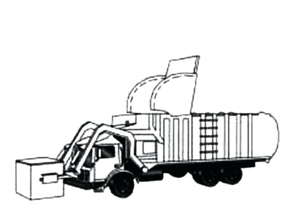 600x445 Garbage Truck Coloring Pages Drawing Garbage Truck Coloring Pages