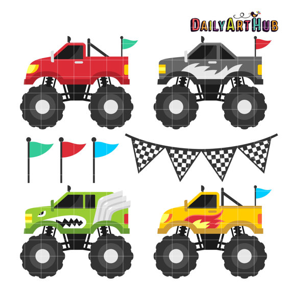 570x571 Monster Truck Clip Art, Four Wheel Drive Clipart, Cool Transport