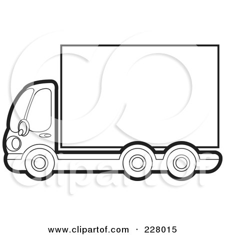 450x470 Semi Truck Outline