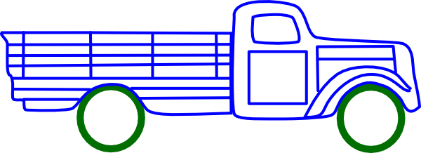 600x218 Truck Outline Clip Art