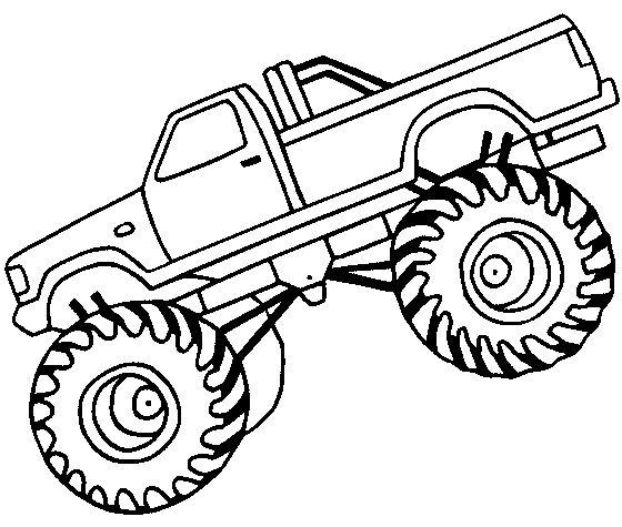 560x475 Chic And Creative Monster Truck Outline Off Road Coloring Page Car