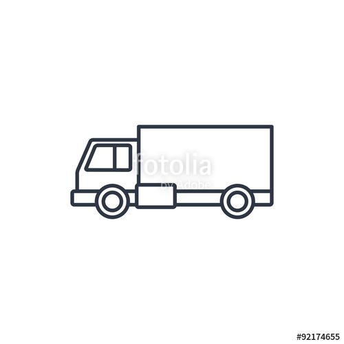 500x500 Delivery Truck Outline Icon Stock Image And Royalty Free Vector