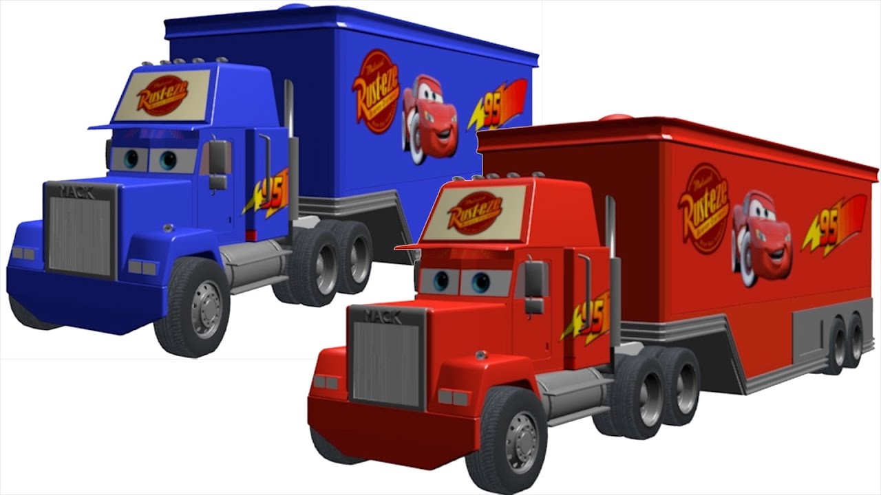 1280x720 Learn Colors With Mcqueen And Truck Toy Coloring For Children