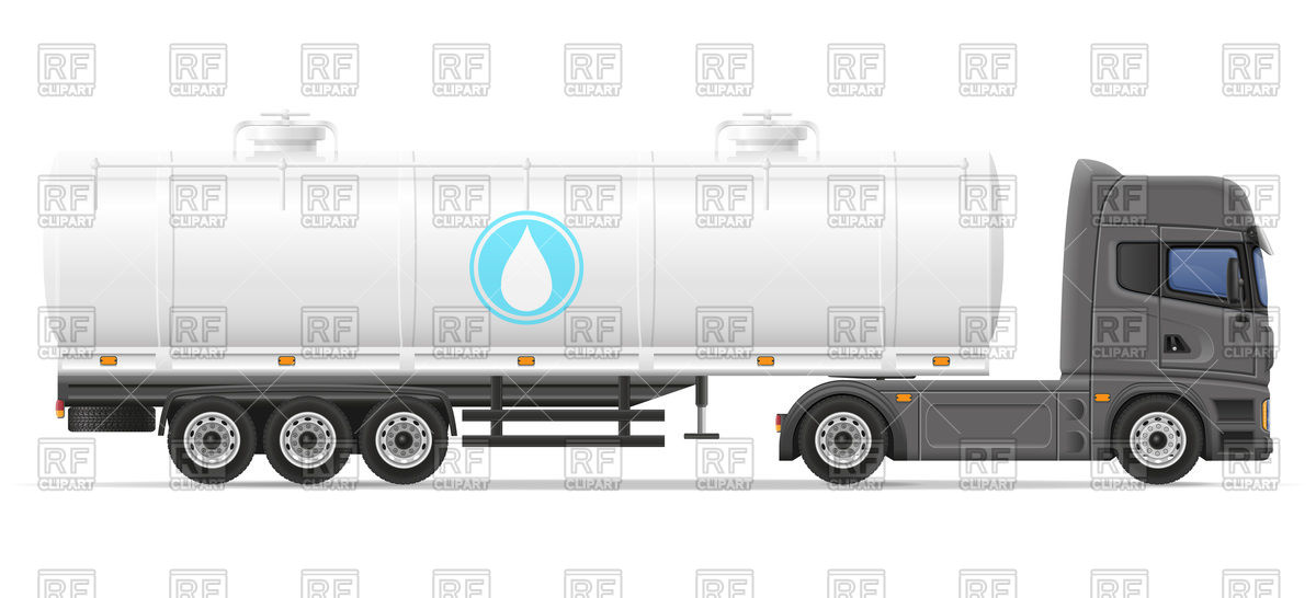 1200x546 Truck Semi Trailer With Tank For Transporting Liquids Royalty Free