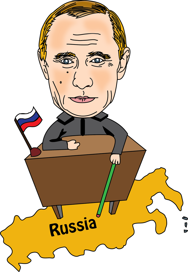 800x1158 Caricature Clipart Putin