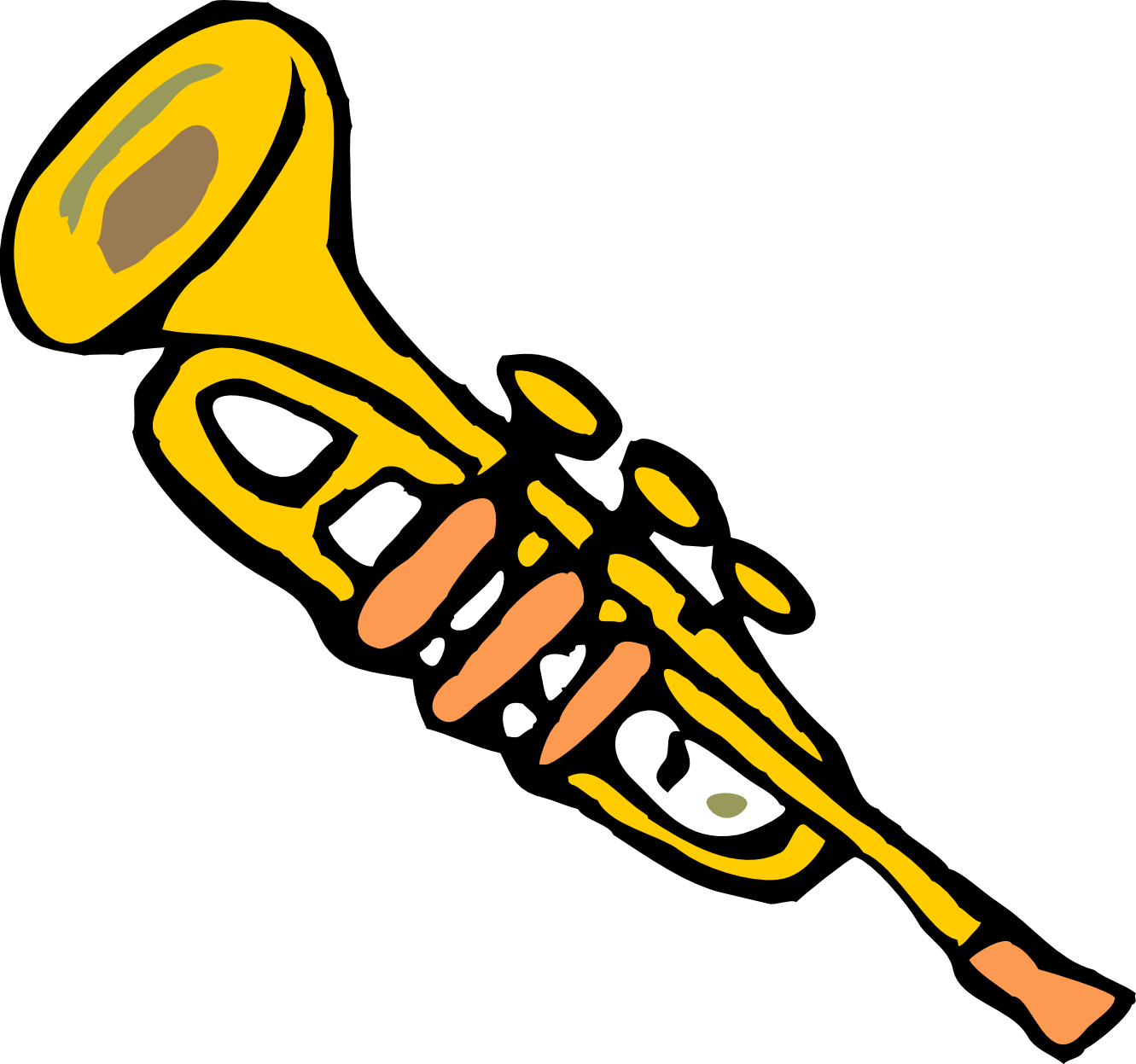 1331x1247 Free Trumpet Clipart Image