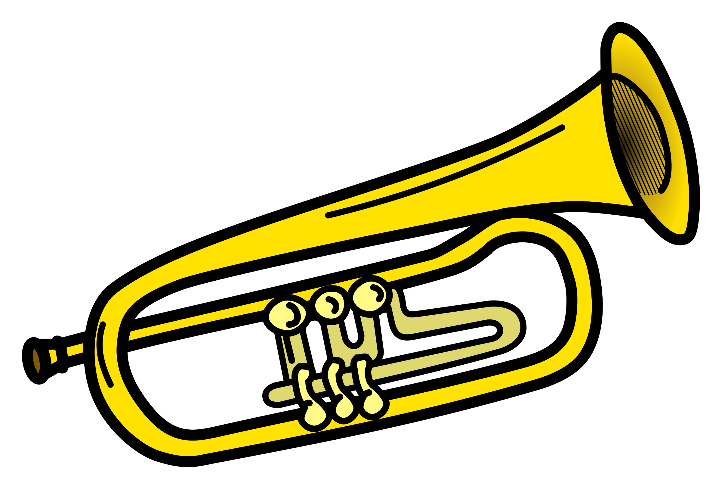 2400x1624 Trumpet Clipart Free