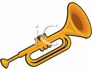 300x225 Brass Trumpet Clip Art Image