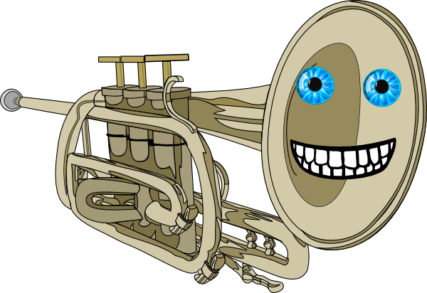 600x412 Animated Smiling Trumpet Clip Art