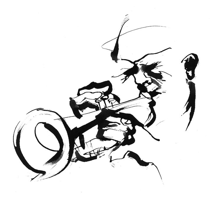 736x681 12 Best Jazz Black Amp White Illustrations Images