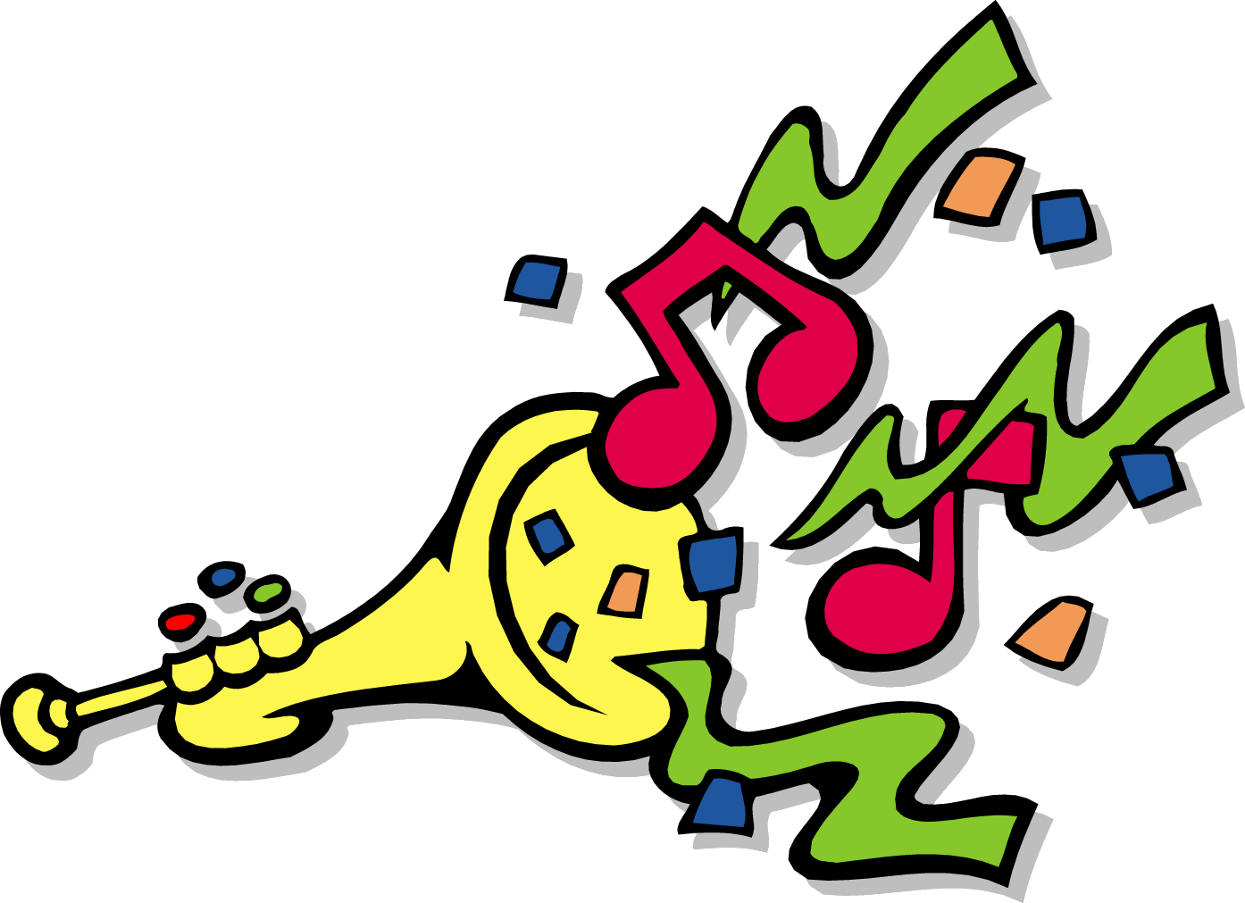 1394x1011 New Year Clipart Trumpet