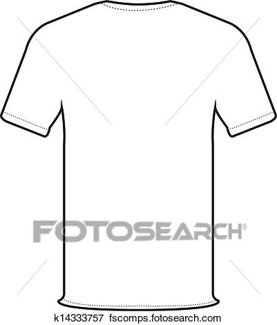 401x470 Clip Art Of Back T Shirt Vector K14333757