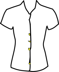 246x299 Ladies Shirt, Black And White Clip Art