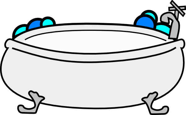 600x373 Bathtub With Bubbles Clip Art