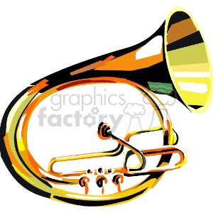 300x300 Royalty Free Stylized Tuba 150269 Vector Clip Art Image