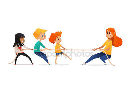 449x314 Woman Pulling Rope Stock Vectors, Royalty Free Woman Pulling Rope