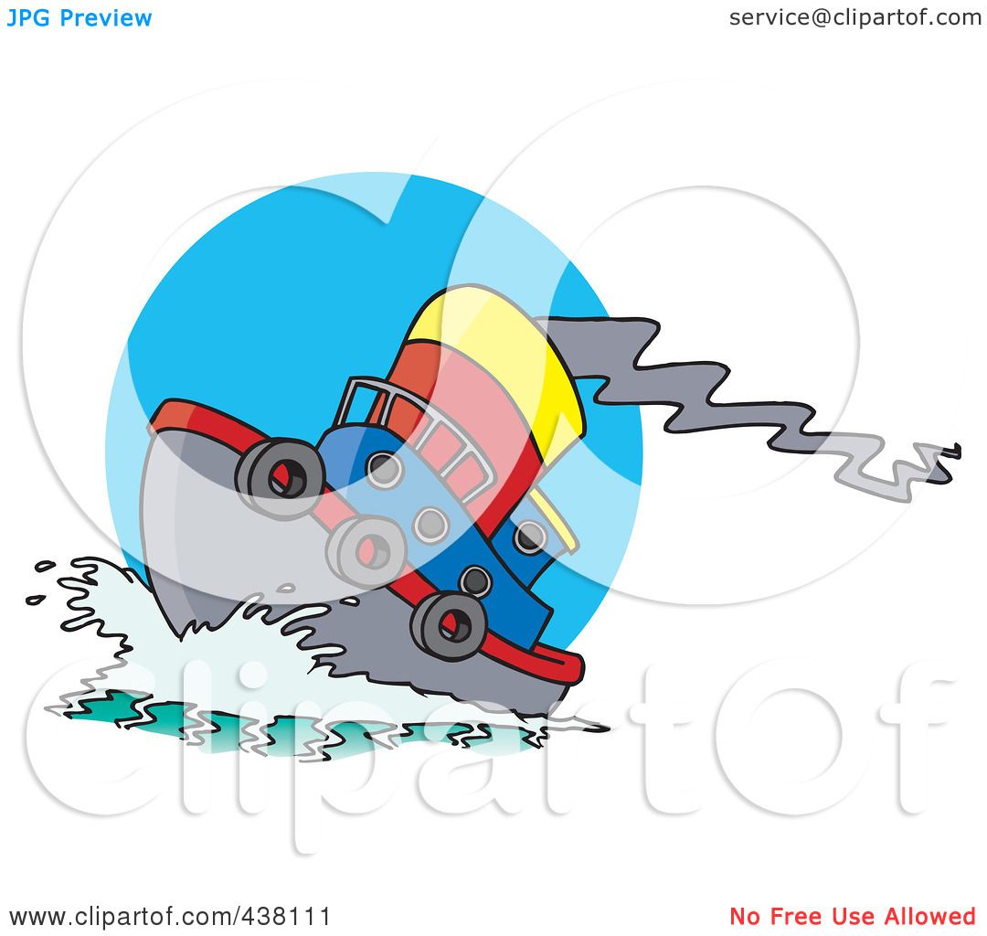 1080x1024 Royalty Free (Rf) Clip Art Illustration Of A Cartoon Tug Boat
