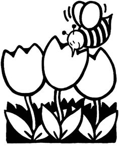 236x295 Black And White Tulip Clip Art