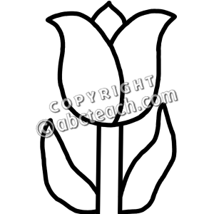 300x300 Tulip Clip Art Black And White Clipart Panda