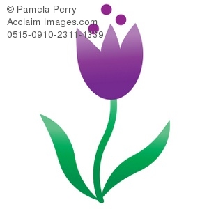 300x300 Art Illustration Of A Purple Tulip Design