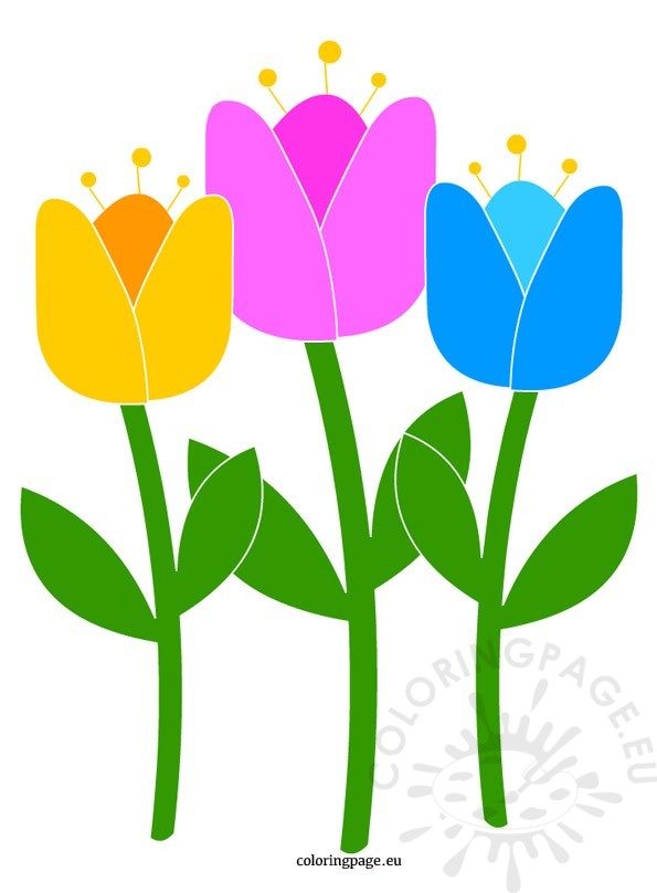 595x808 Tulip Flower Coloring Page
